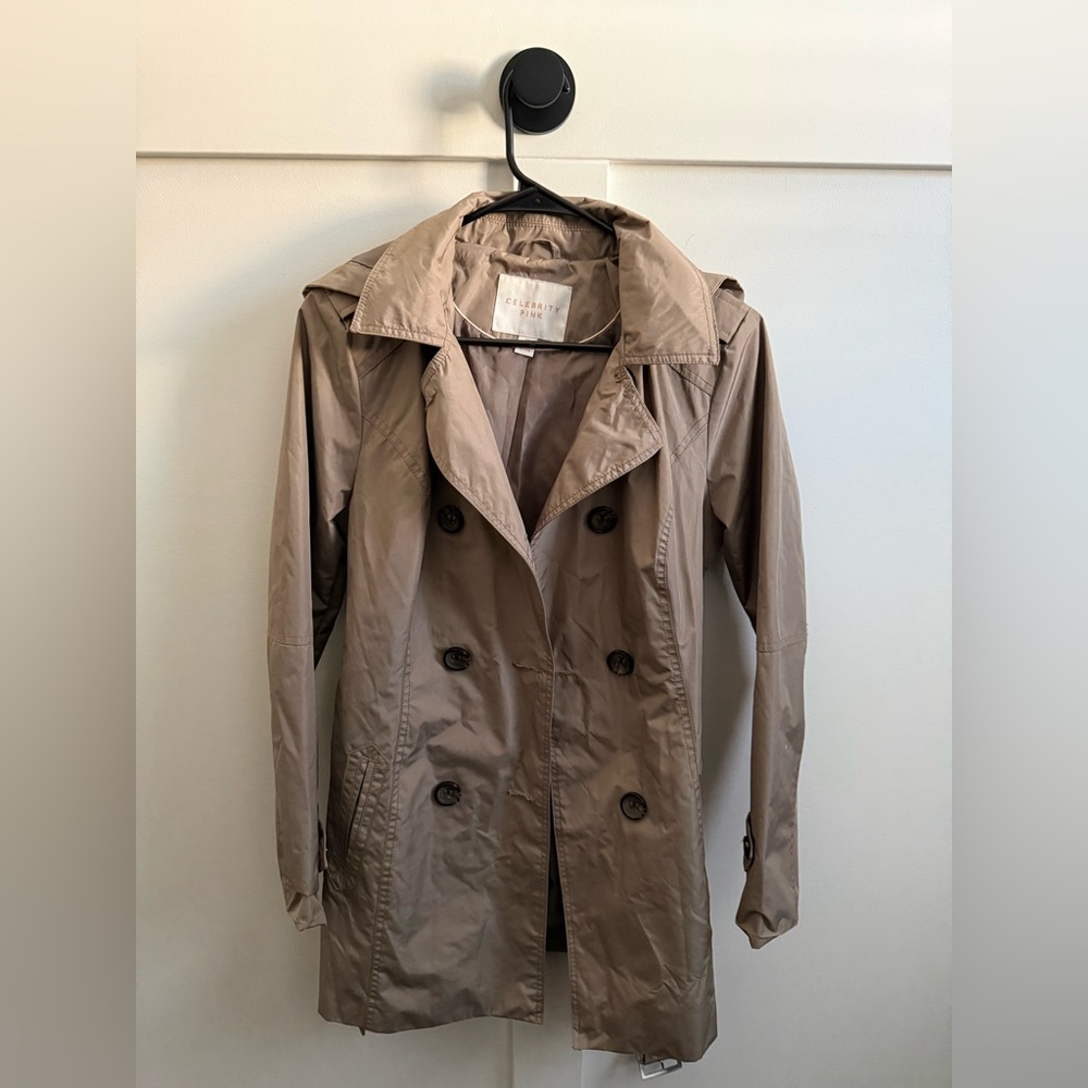 Celebrity Pink Women's Beige Trench Coat
